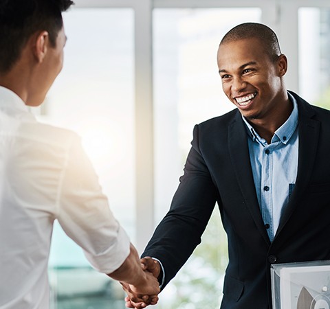 men shaking hands