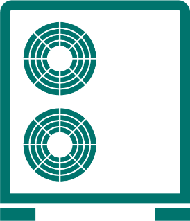 gas heat pump icon