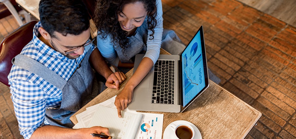 woman working on laptop