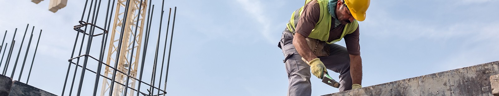 Worker at construction site