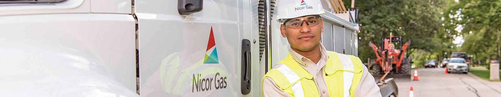 Nicor Gas worker and truck