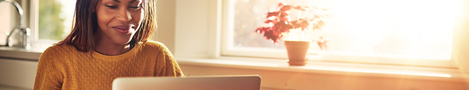 woman working on laptop