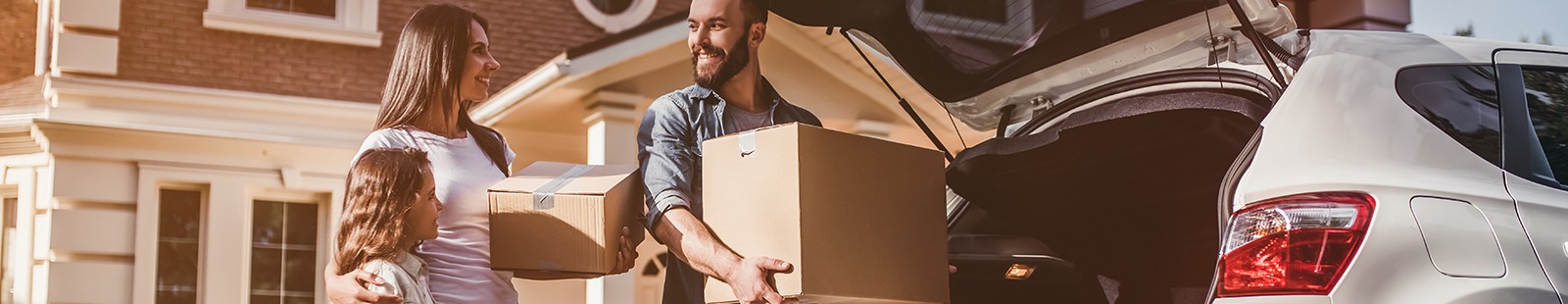 family moving into new home