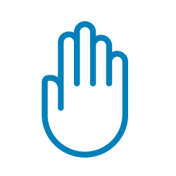 hand signaling stop