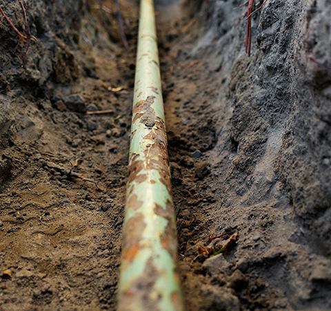 tubería de gas natural