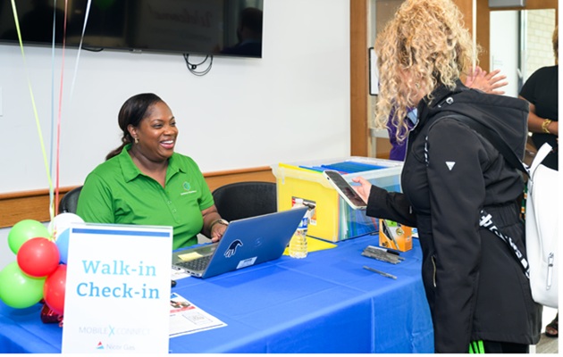 Customer Checking In for Event