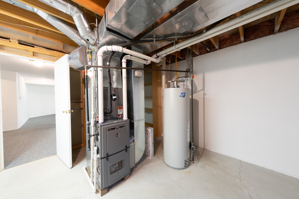 home has been updated with a new furnace and hot water tank installed in the basement