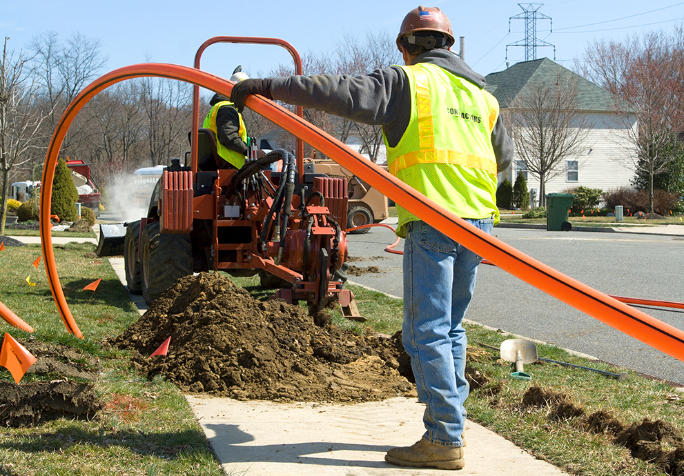 man working in the field