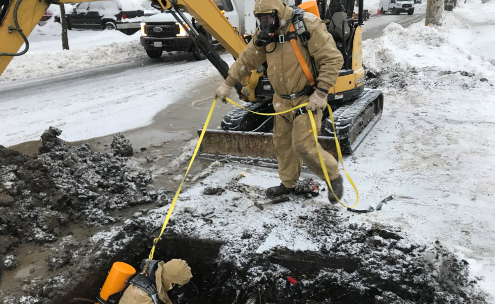 men working in the ground